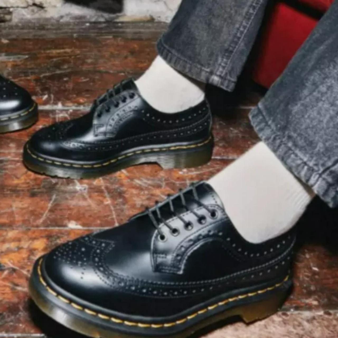 Oxford 3989 Yellow Stitch Smooth Leather Brogue Shoes Yellow