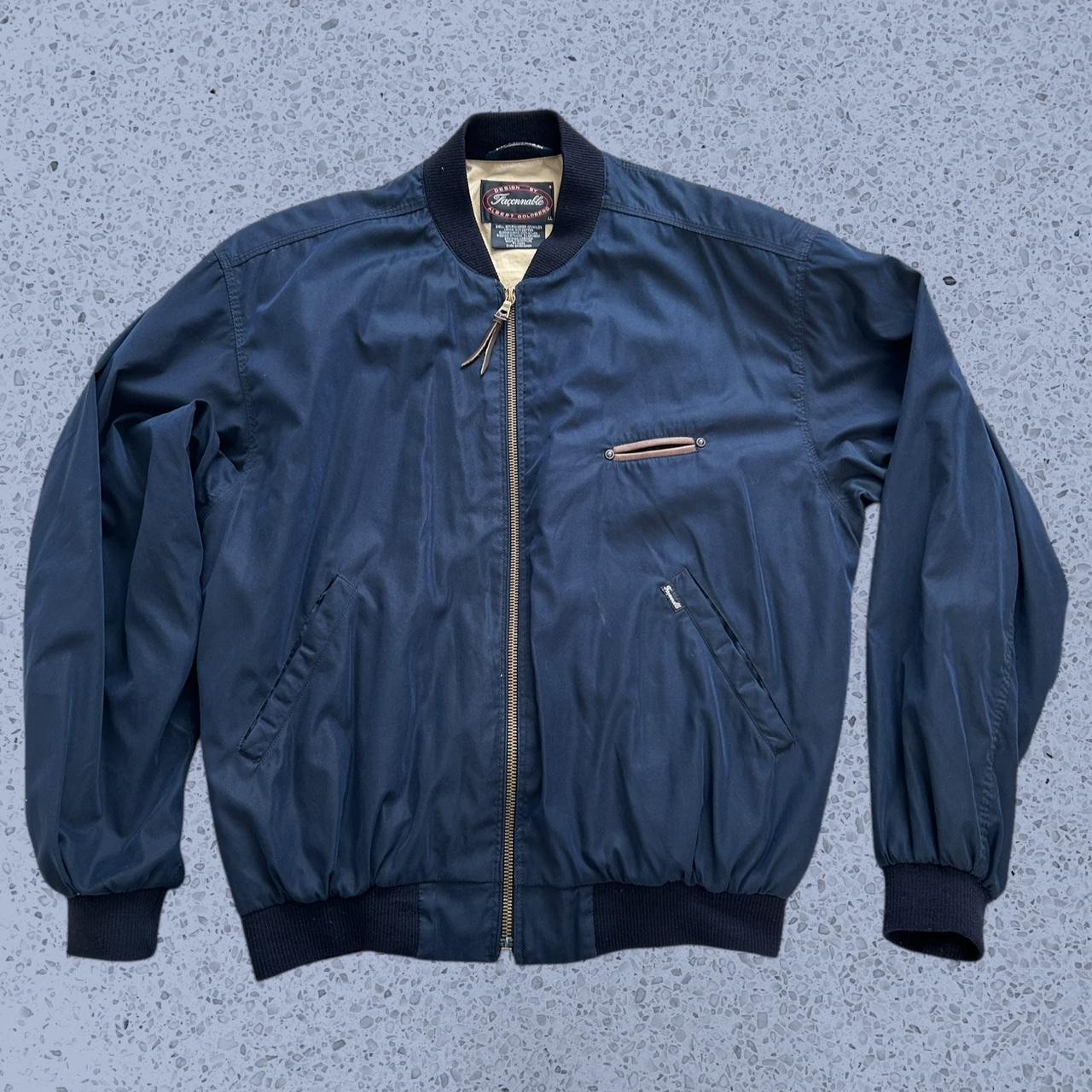 Men's Bomber Jacket Navy/Brown L – Façonnable, designed by