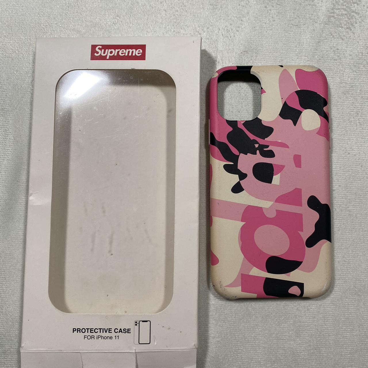Pink supreme-phone-case - Depop