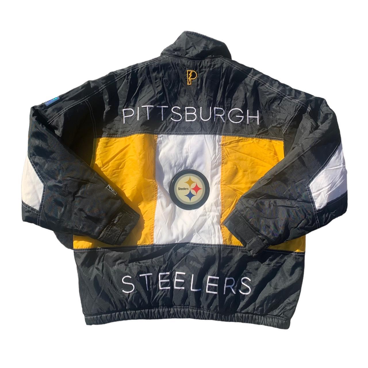 90s Vintage Pittsburgh Steelers Windbreaker - Depop