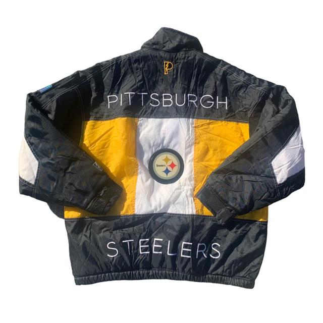 Vintage 90s Steelers Pro Player Puffer Jacket. Large - Depop