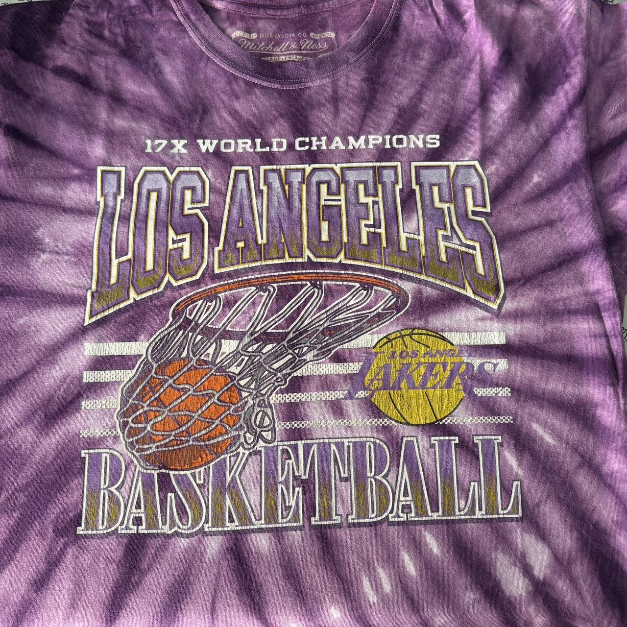 Mitchell & Ness Men's T-shirt - Purple - M – Thrifted Lakers Champions T-Shirt