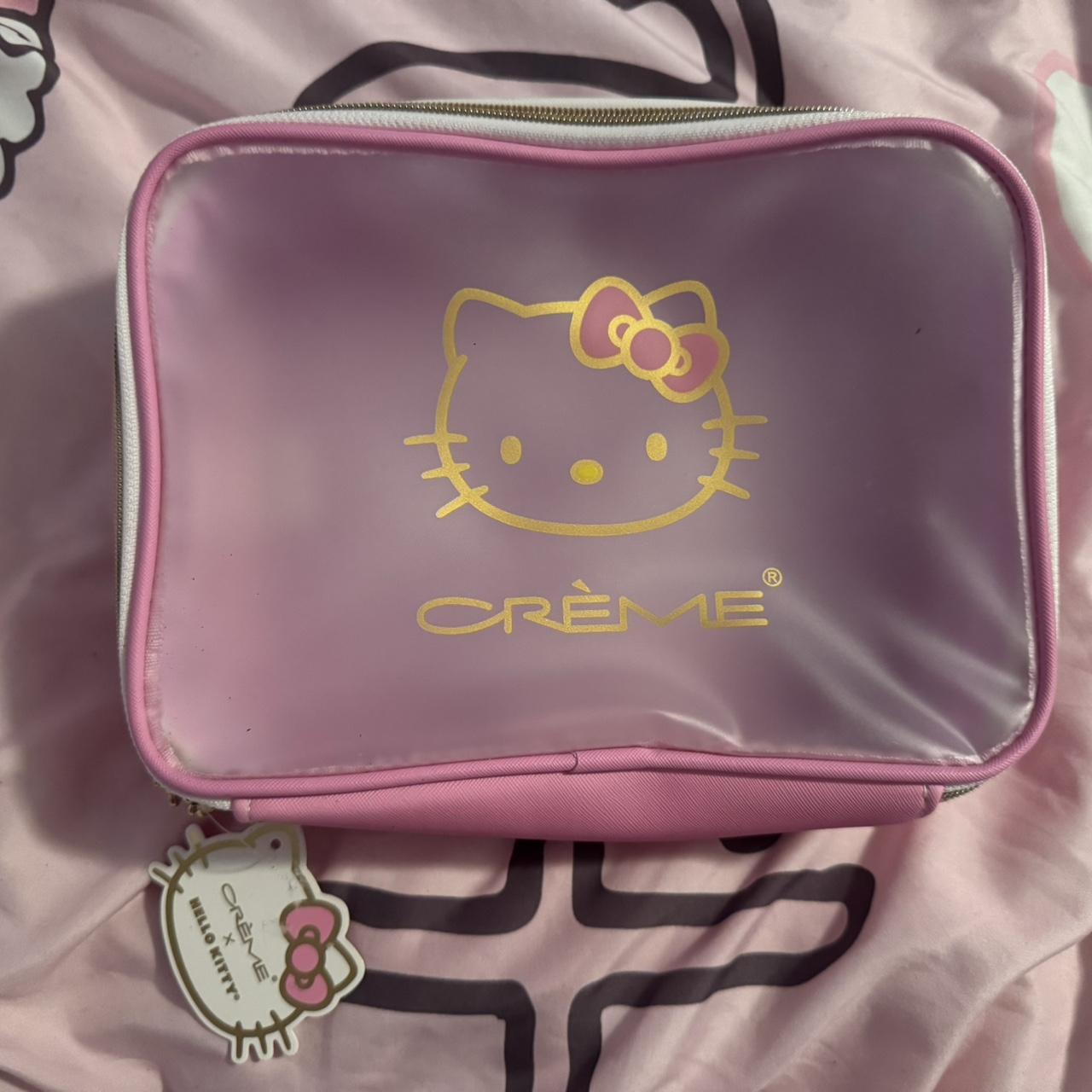 Brand new hello kitty x crème shop makeup bag!!... Depop