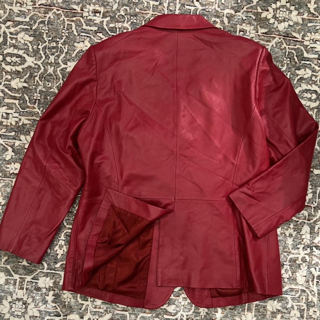 Pendleton Women's Leather Jacket - Red/Burgundy -… - image 5
