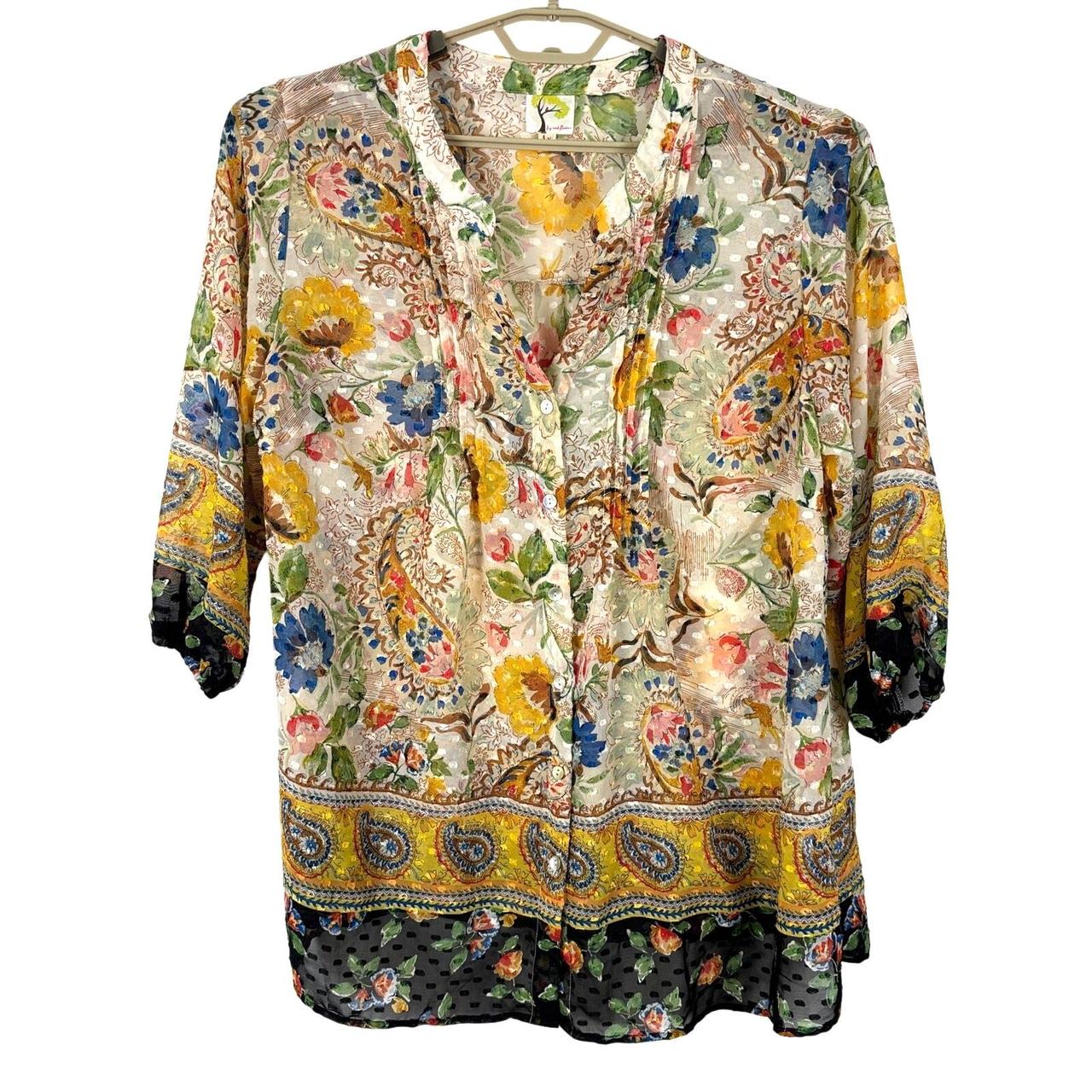Source Unknown Women's Blouse - Multi - XL – Fig … - image 1