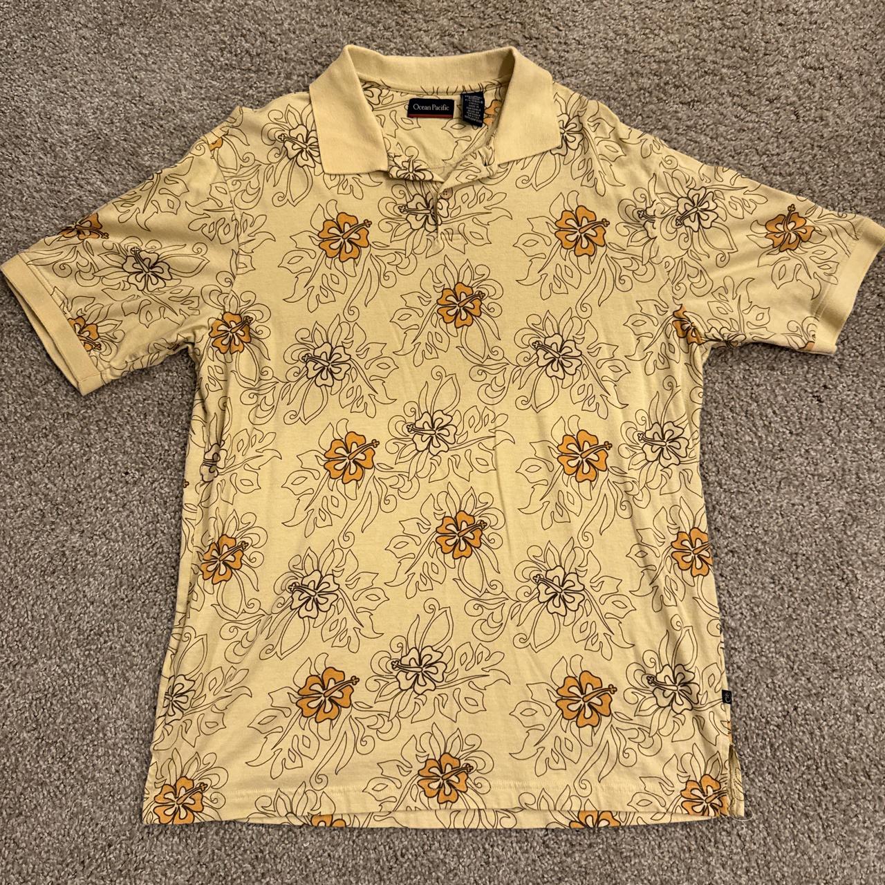 Ocean Pacific Men's Polo shirt Yellow/Tan L – Sick 90s Ocean
