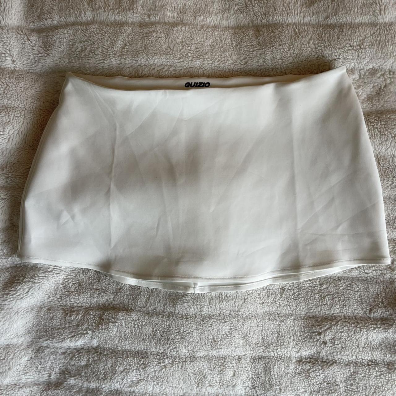 GUIZIO WHITE MINI STRETCH SKIRT - xs - never worn... - Depop