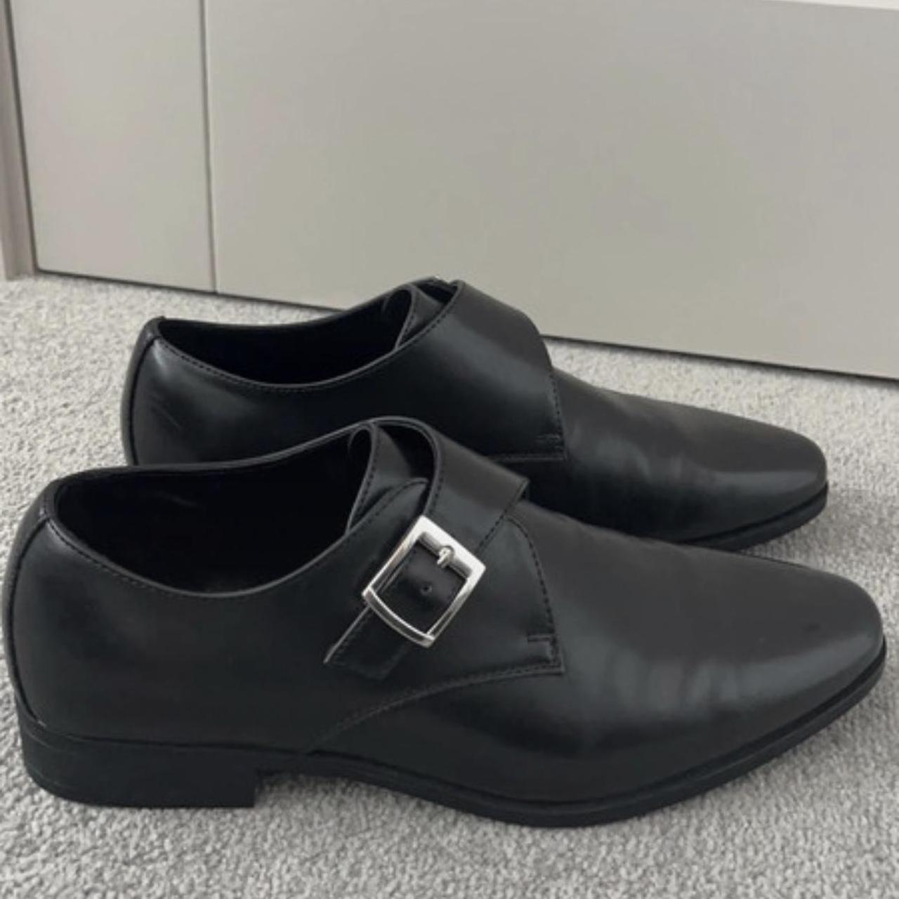 Zara Black Formal Monk Shoes // size 40 // brand new... - Depop