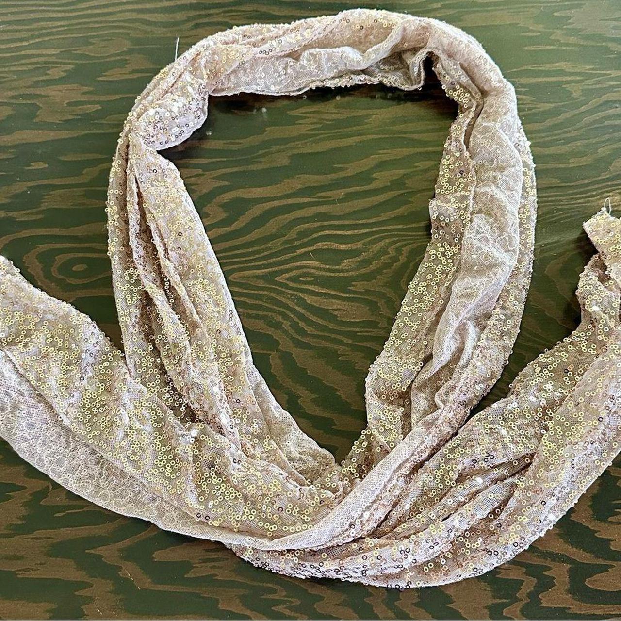 Source Unknown Women's Scarf - Cream/Gold – Add a… - image 1