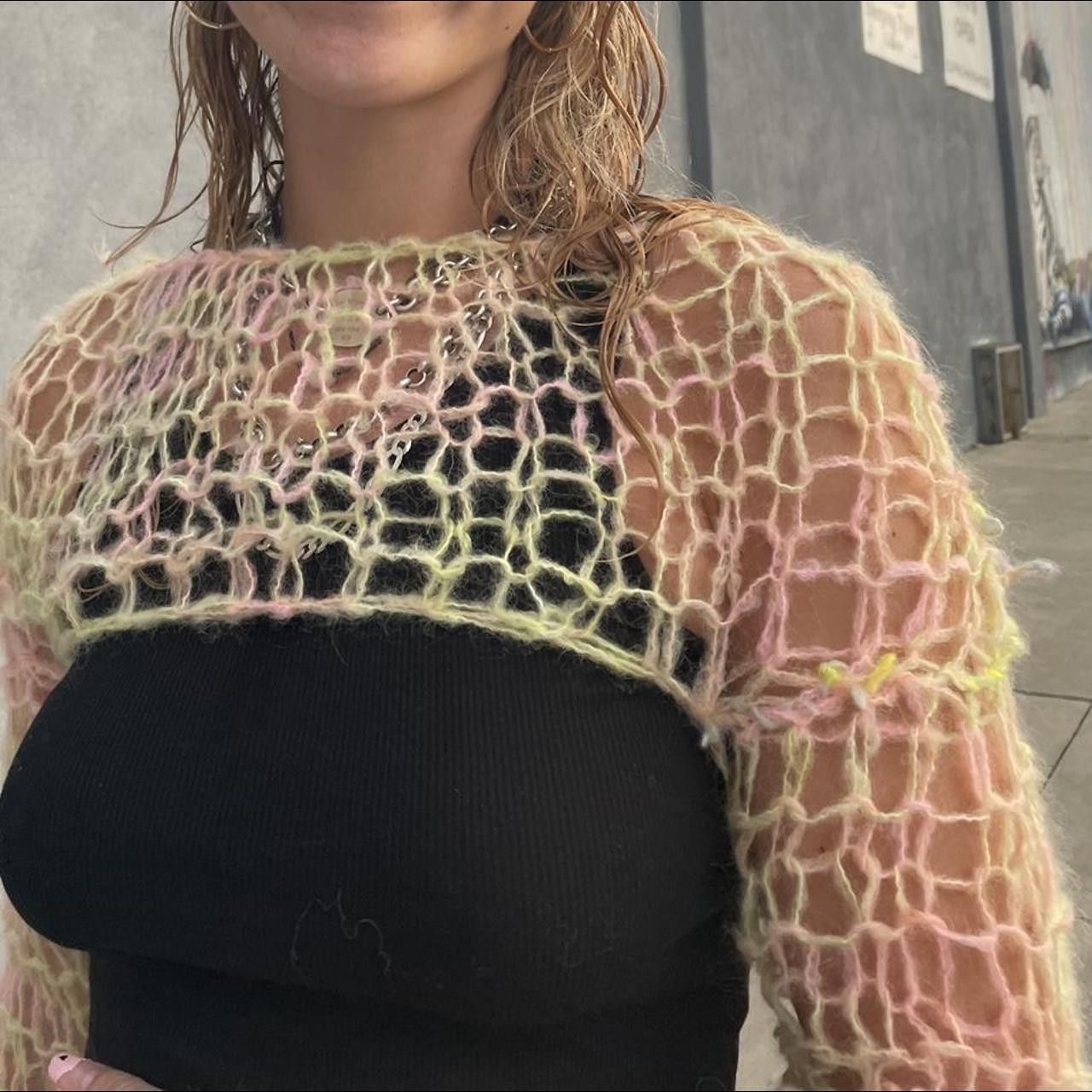Sherbet Knit / knitted shrug sleeves • material :... - Depop