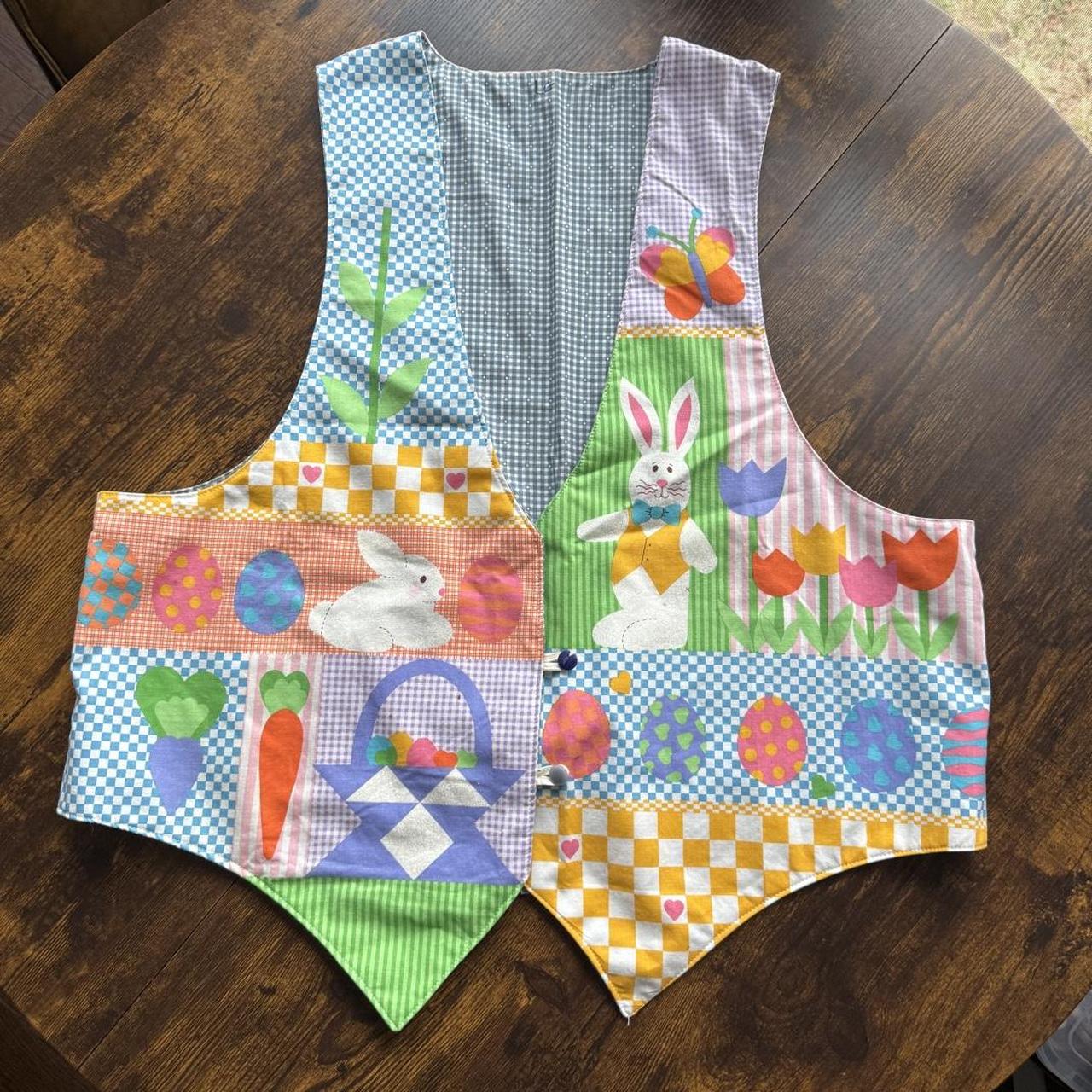 Women's Vest - Multi - L – Unique patchwork Easte… - image 1