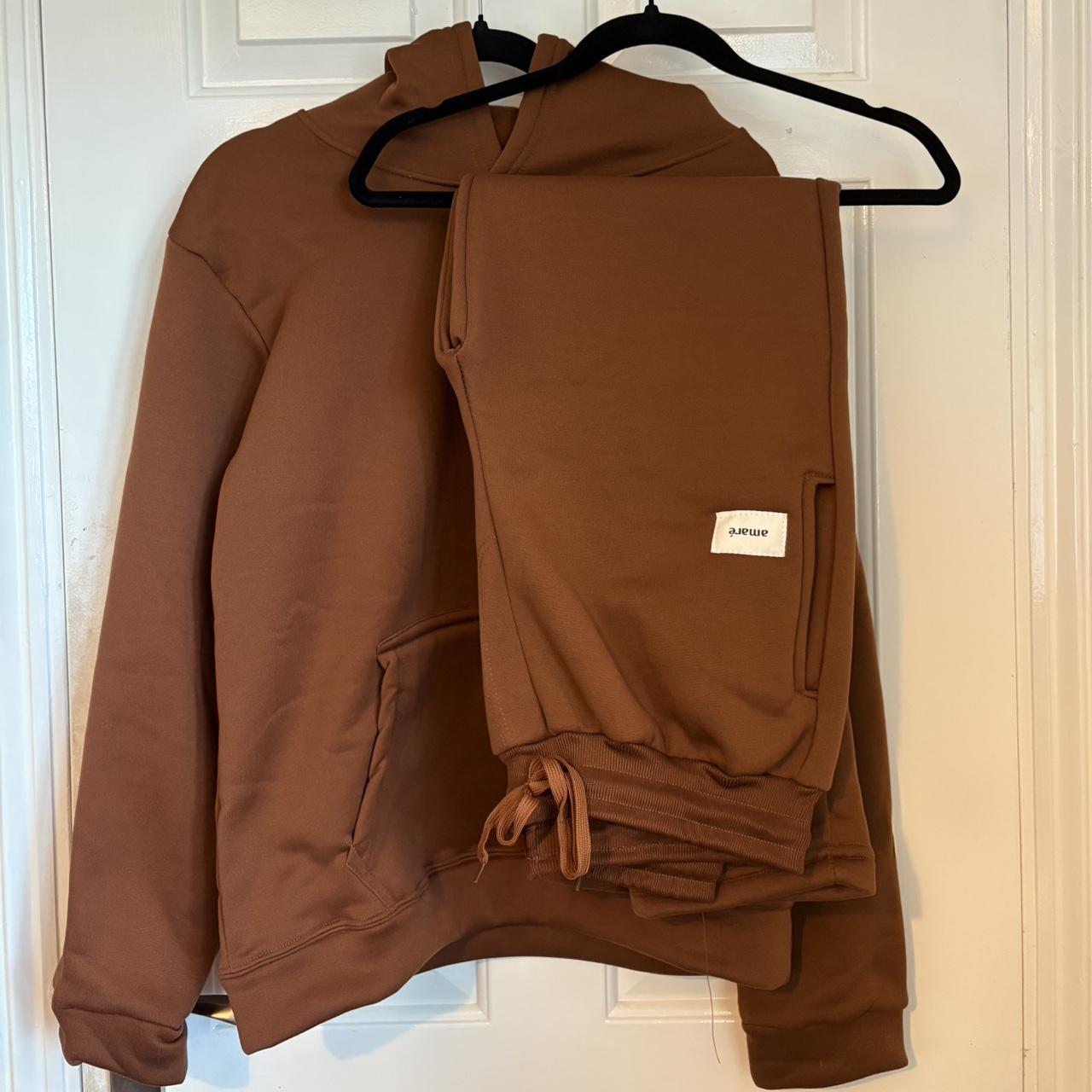 Amaré Brown oversized hoodie and wide leg Depop