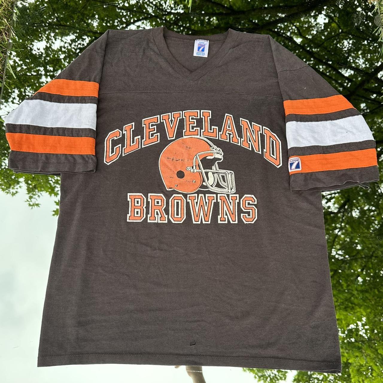 Vintage NFL Browns Tee Shirt 1980s Size Small Made in USA