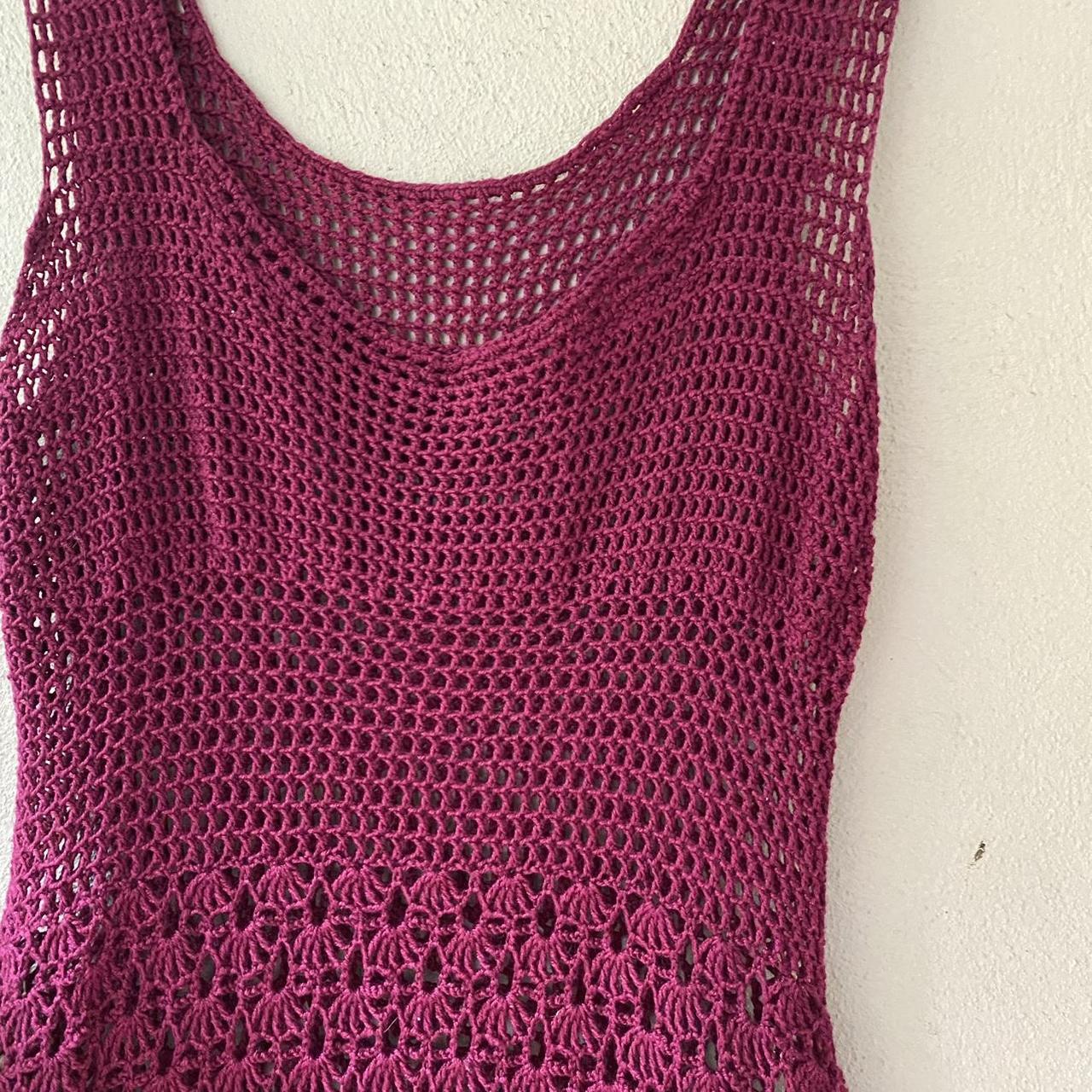 Vintage crochet dress. Seems handmade, and very well... - Depop