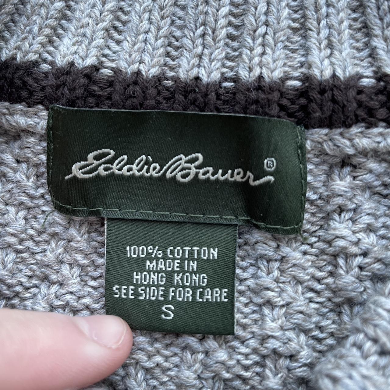 new eddie bauer button up sweater cardigan tan brown... - Depop