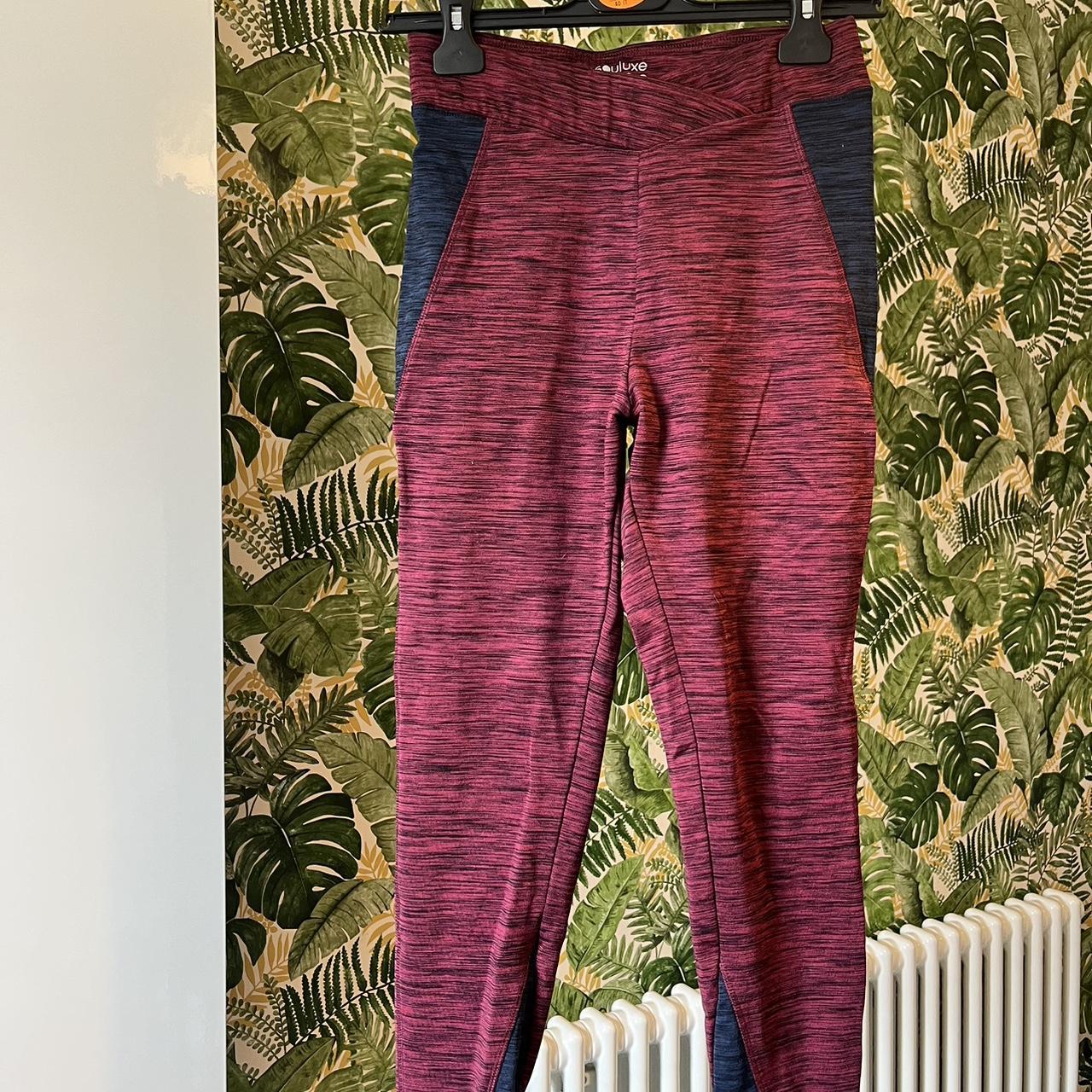Matalan pink and navy thermal gym leggings UK - Depop