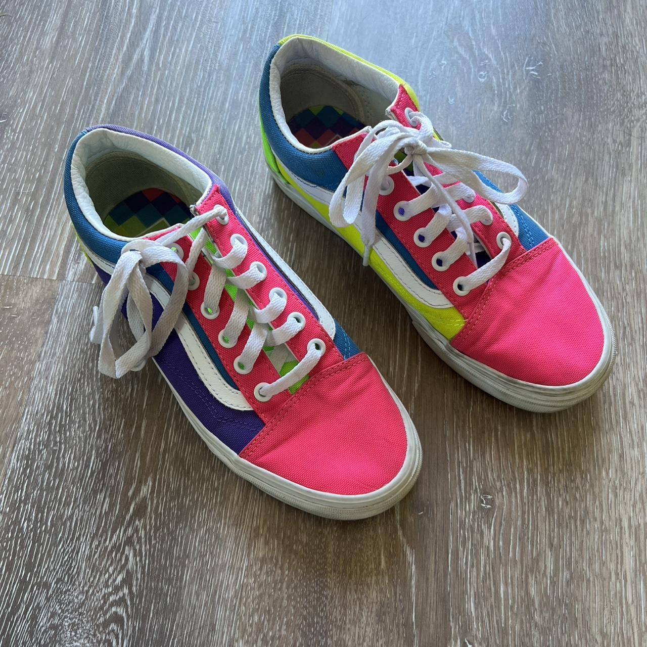 Vans Women's Sneakers Multi/Pink – Vans old skool multi-colored