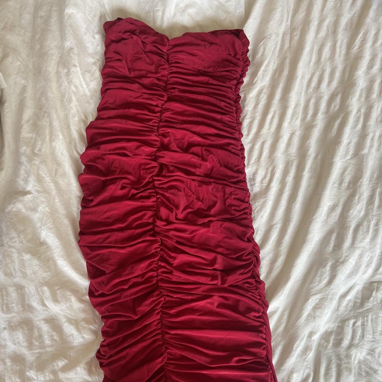Club L Women's Red and Burgundy Dress | Depop