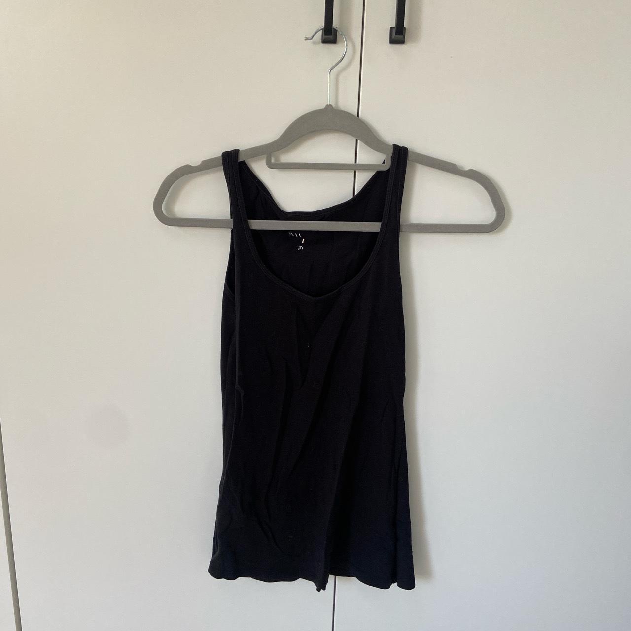 Black plain tank vest top from Primark. UK SIZE 6.... - Depop