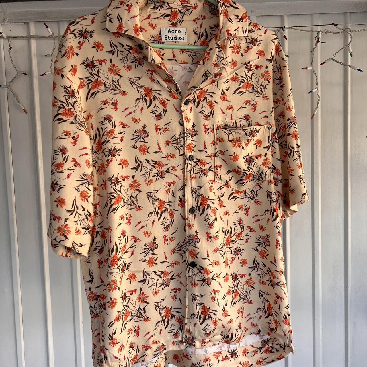 Acne Studios floral button up, size 46, fits...