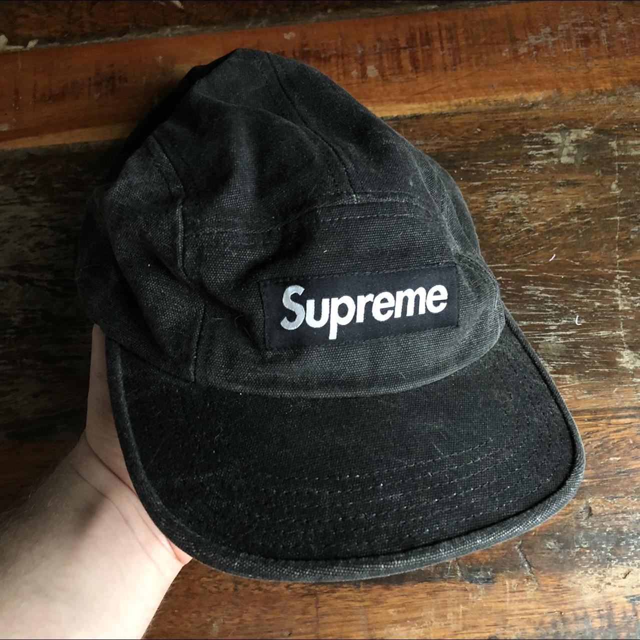 Supreme Men's Black and White Hat | Depop