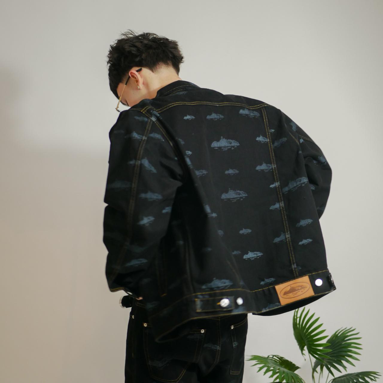 Cortiez Alcatraz Logo Pattern Denim Set. Jacket | Depop