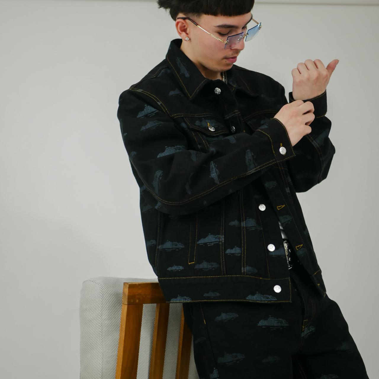 Cortiez Alcatraz Logo Pattern Denim Set. Jacket | Depop