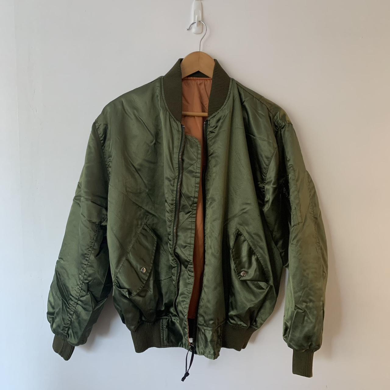 Vintage Military Aviator Bomber Size: M Condition:... - Depop