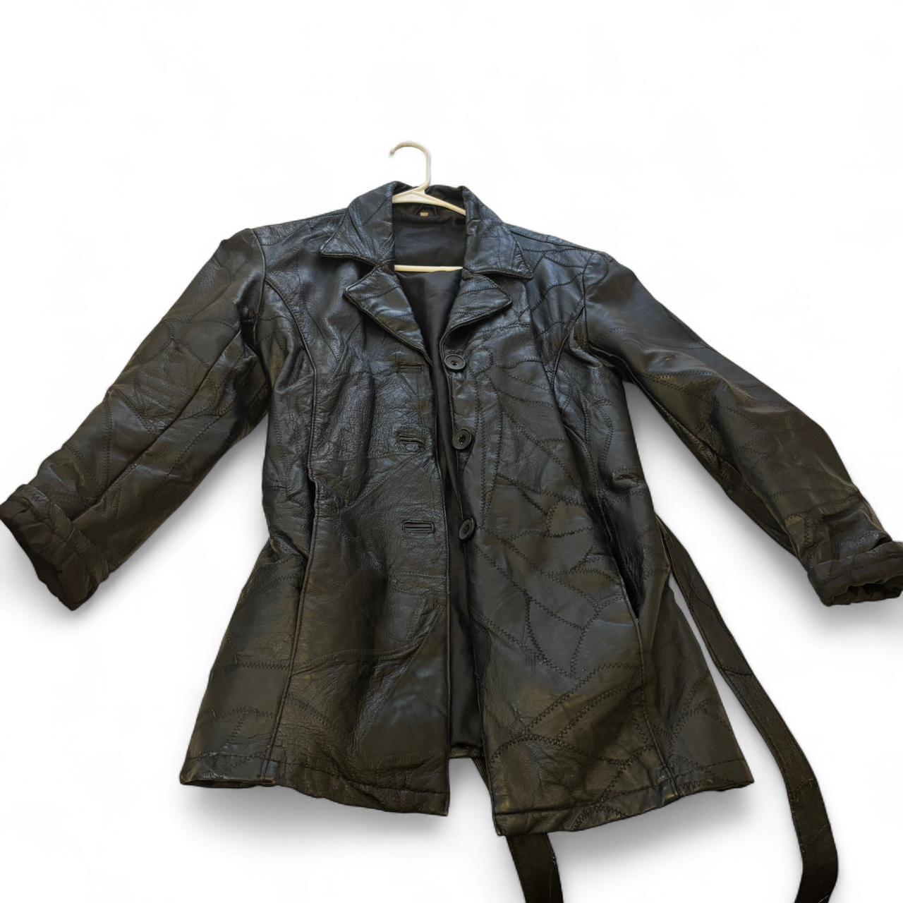 Women's Jacket - Black/Brown - M – Patchwork leat… - image 1