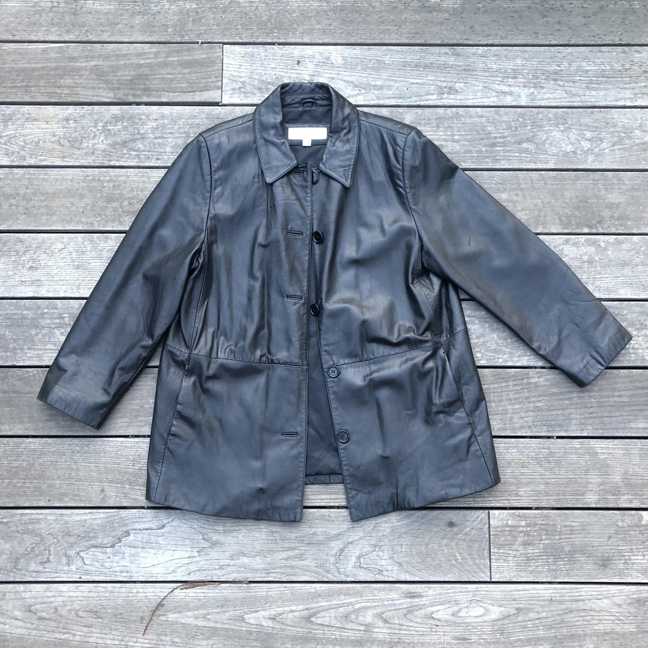 Liz Claiborne Men's Black Coat | Depop