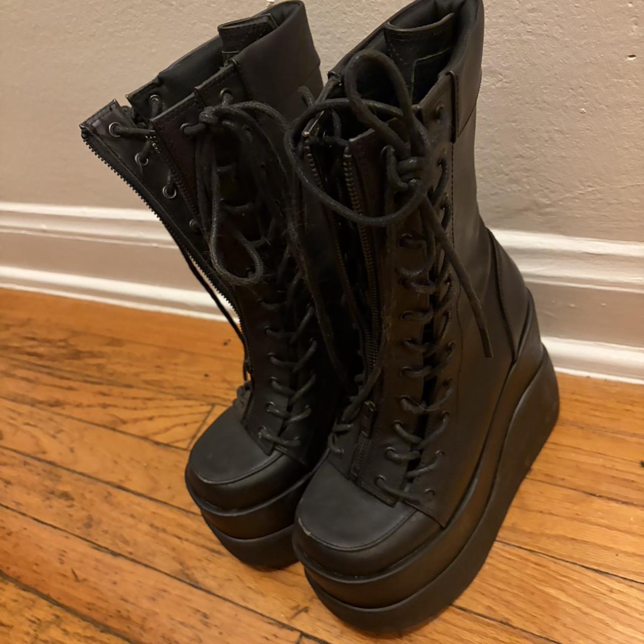 Demonia Women's Platform Boots - Black - US 8 – B… - image 1