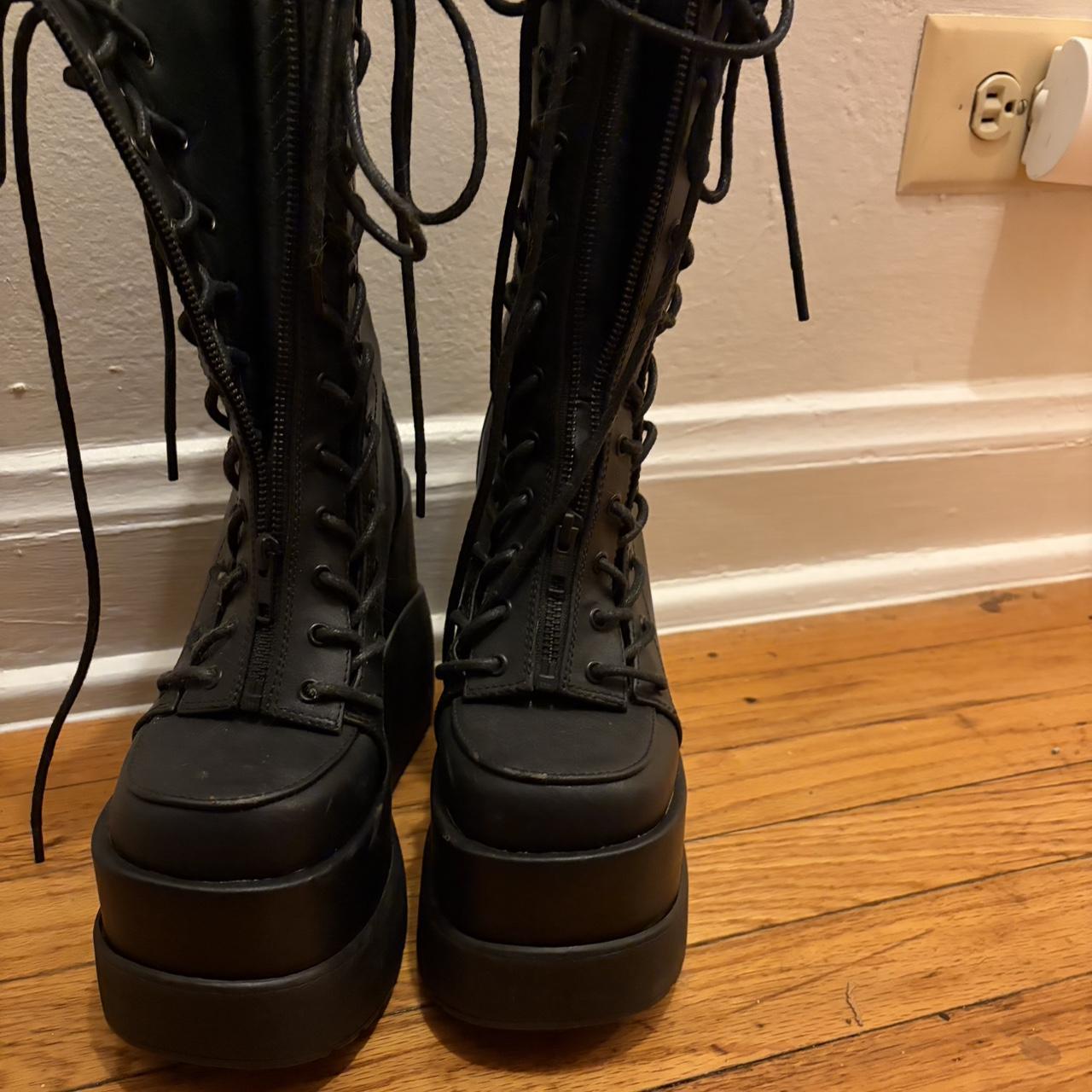 Demonia Women's Platform Boots - Black - US 8 – B… - image 3