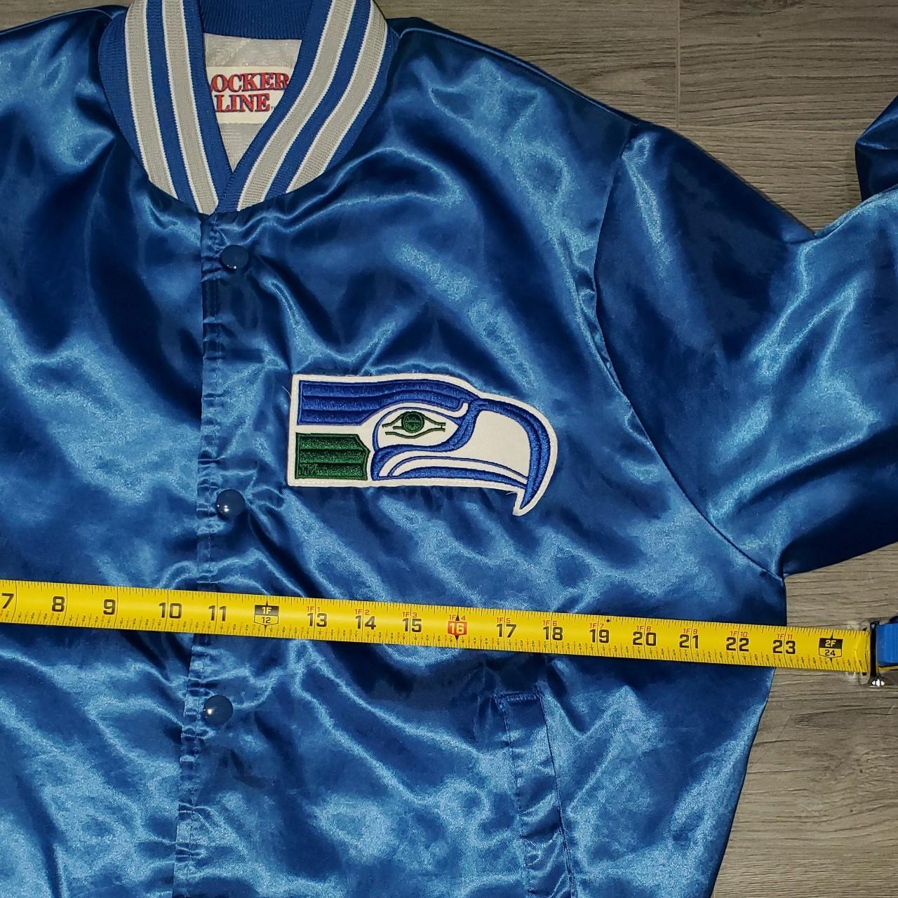 Locker Line, Jackets & Coats, Vintage Seattle Seahawks Jacket Tag Xl  Bomber Snap Locker Line Blue Usa