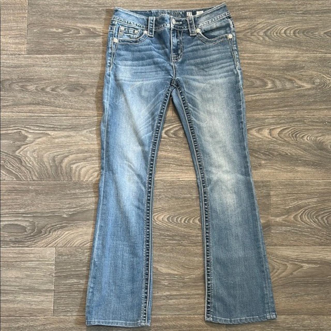 Miss Me Women's Bootcut Embellished Jeans Blue 27