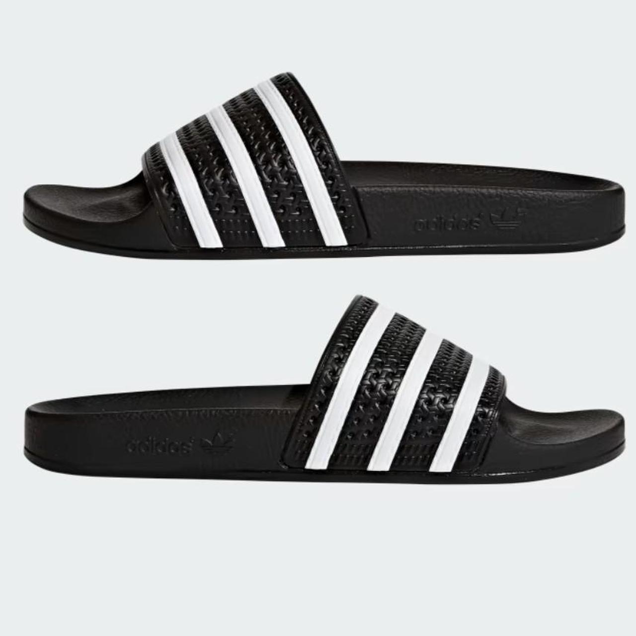 Adidas adilette slides UK 5 EUR 38 black and white