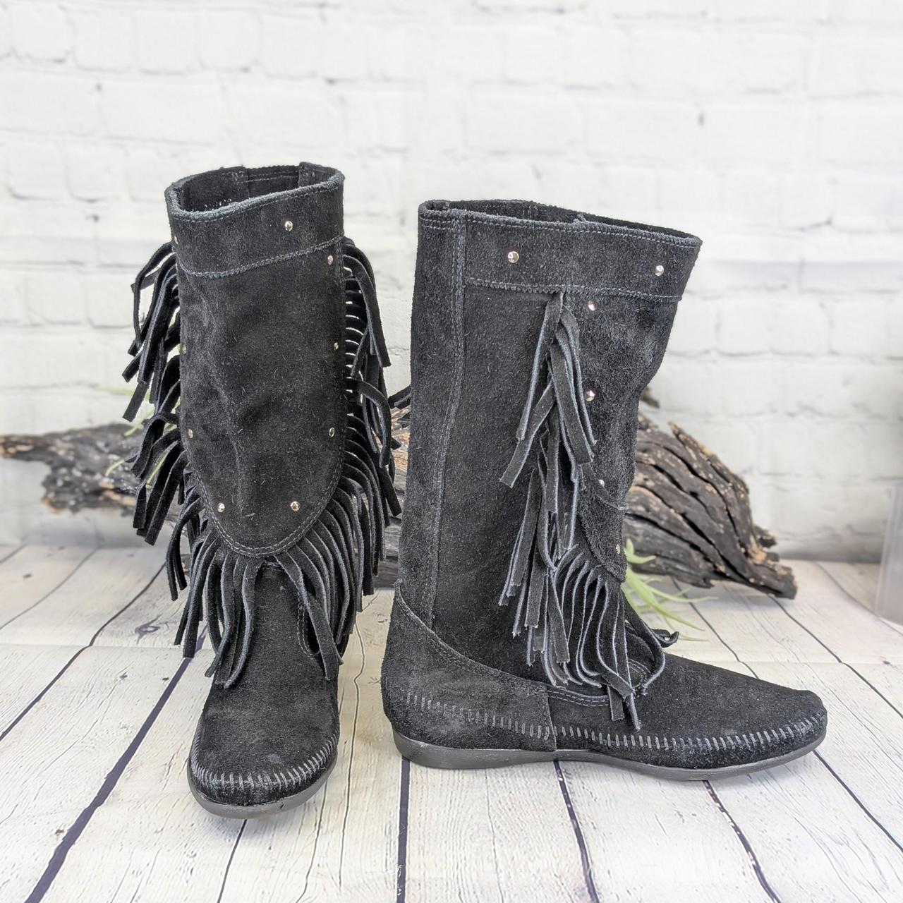 minnetonka fringe boots sale