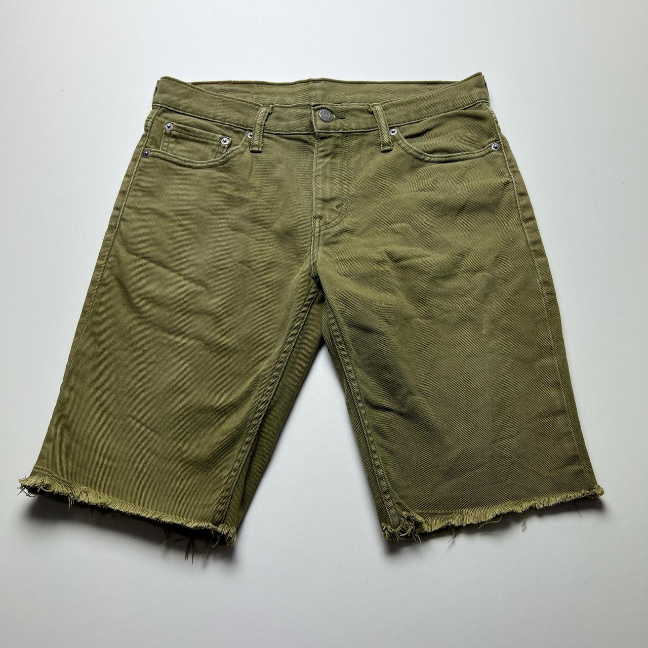 Mens cut off khaki shorts best sale