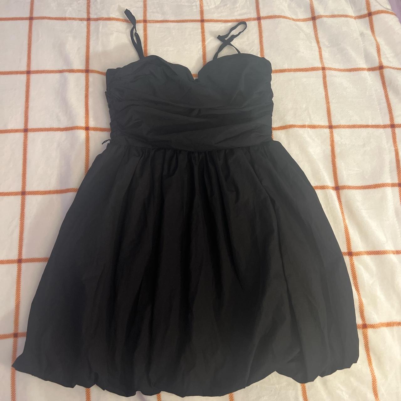 zara mini black dress Depop