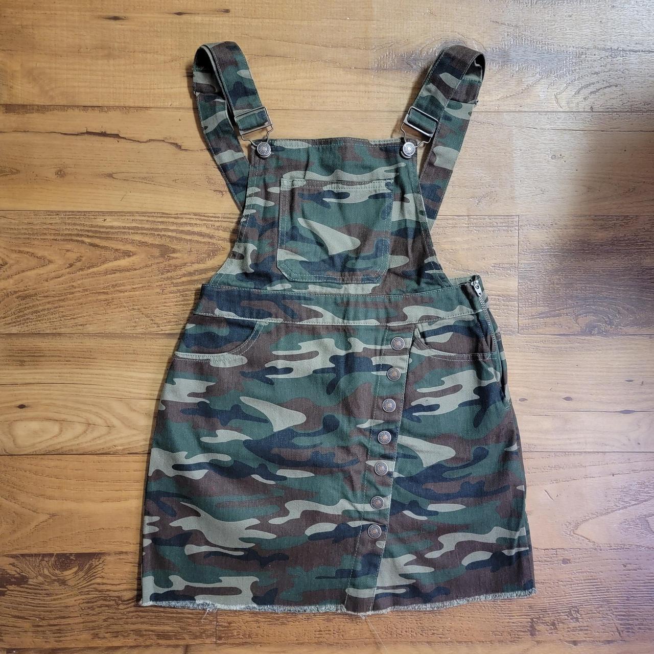 Overall Dress Camo Skirt Overalls Forever 21 Green Camo Overall