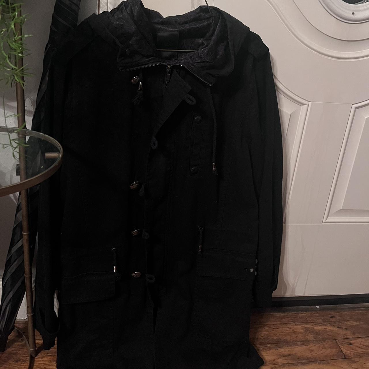 Midas 黒 ファー付きジャケット　M Jacket midas - Depop