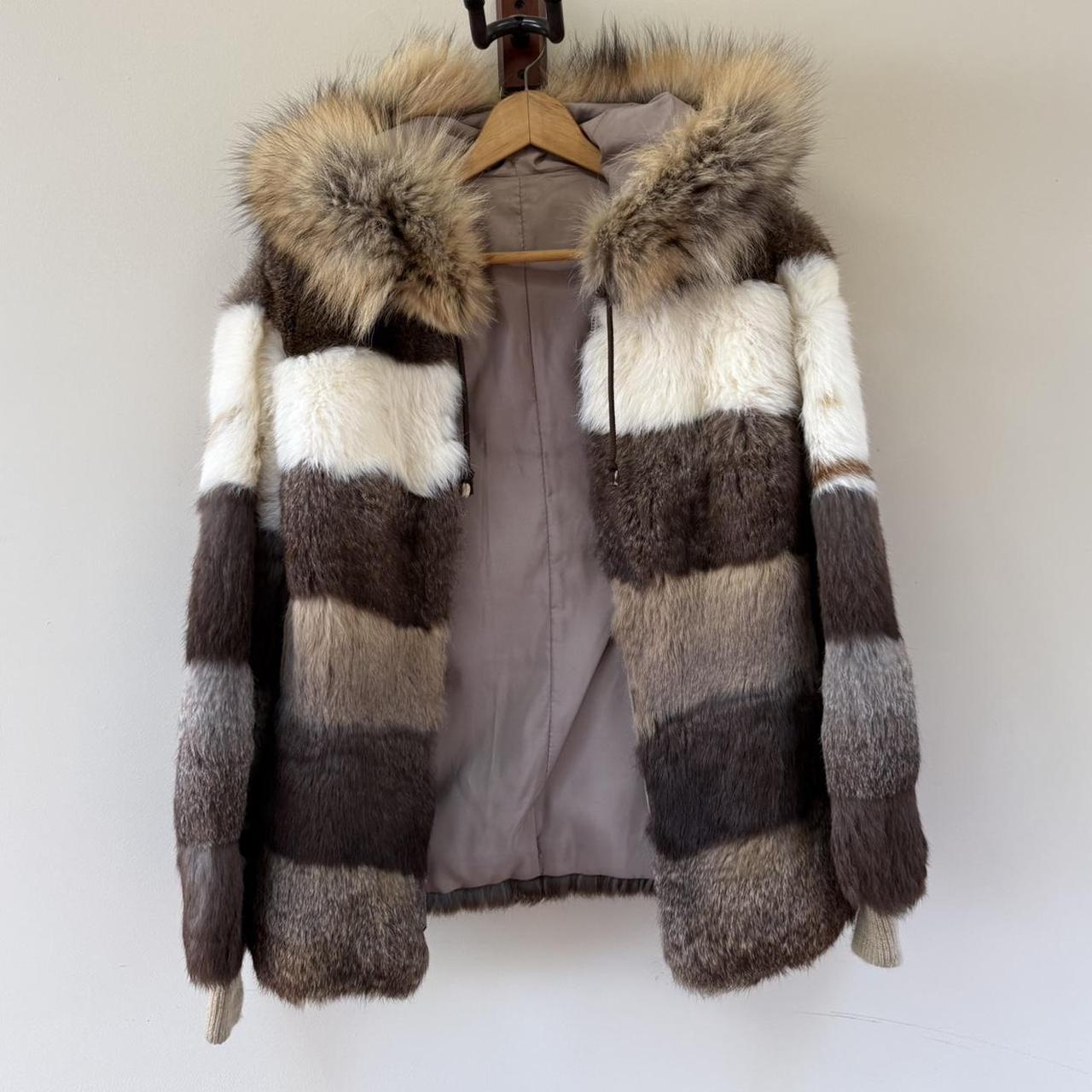 Women's Coat - Brown/Multi - M – Patchwork Real F… - image 1