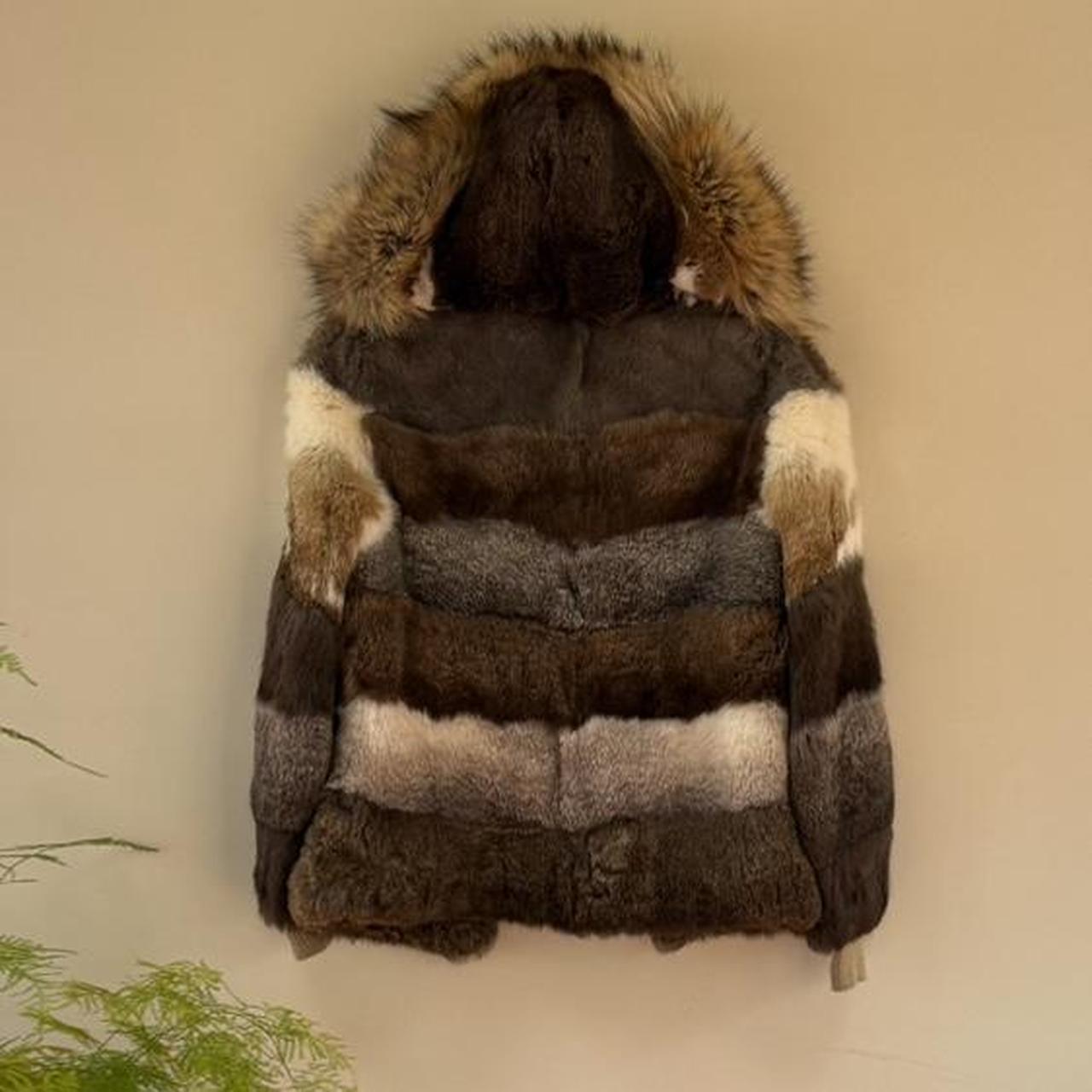 Women's Coat - Brown/Multi - M – Patchwork Real F… - image 2