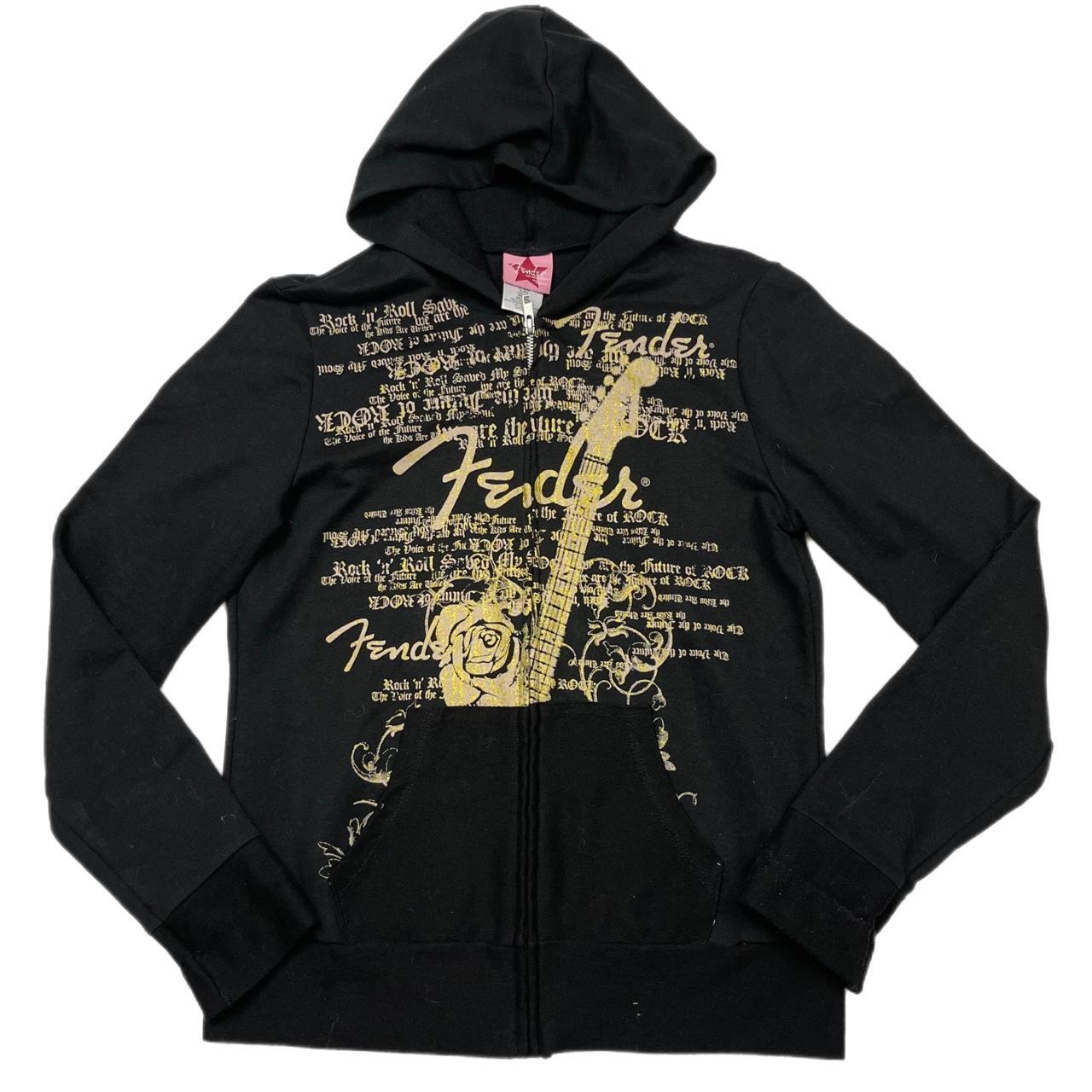 y2k grunge emo fender graphic zip up hoodie! Depop