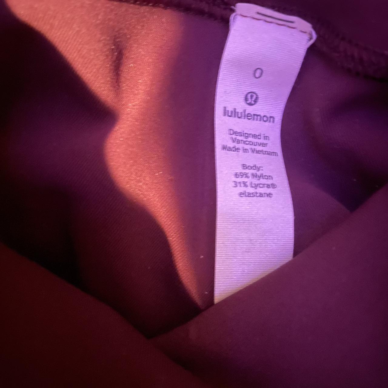 Lululemon Women's Red and Burgundy Leggings Depop