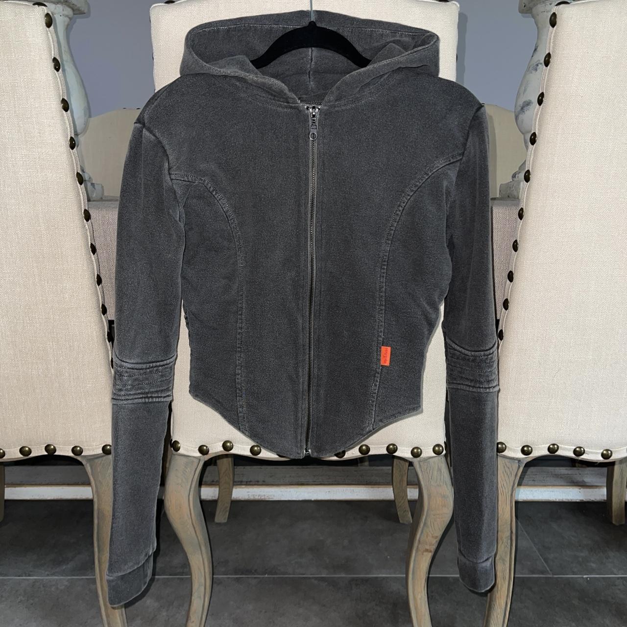 THE K LABEL TONIK GREY CHARCOAL WASHED ZIP UP CORSET... Depop