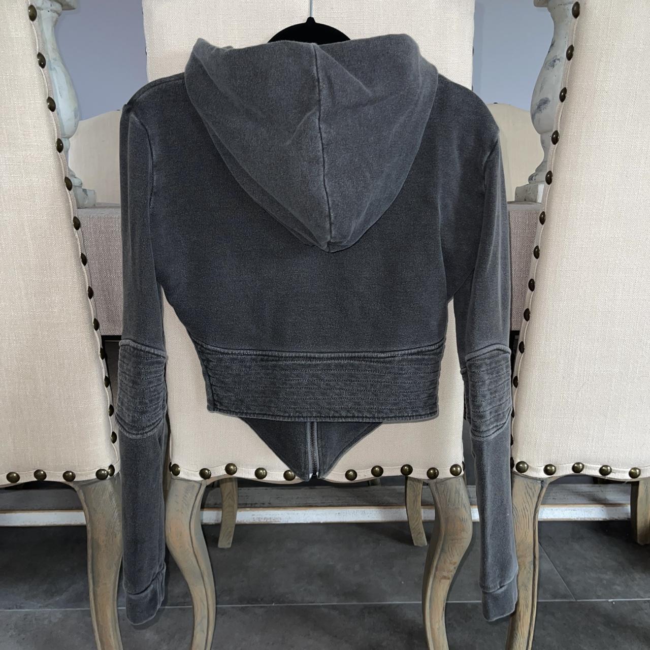 THE K LABEL TONIK GREY CHARCOAL WASHED ZIP UP CORSET... Depop