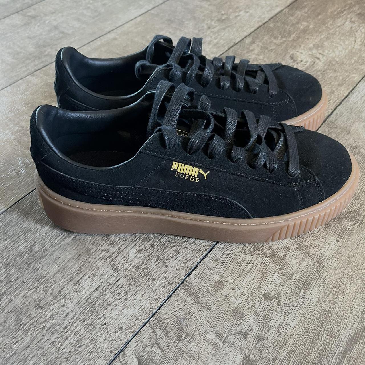 Black and brown puma platform sale