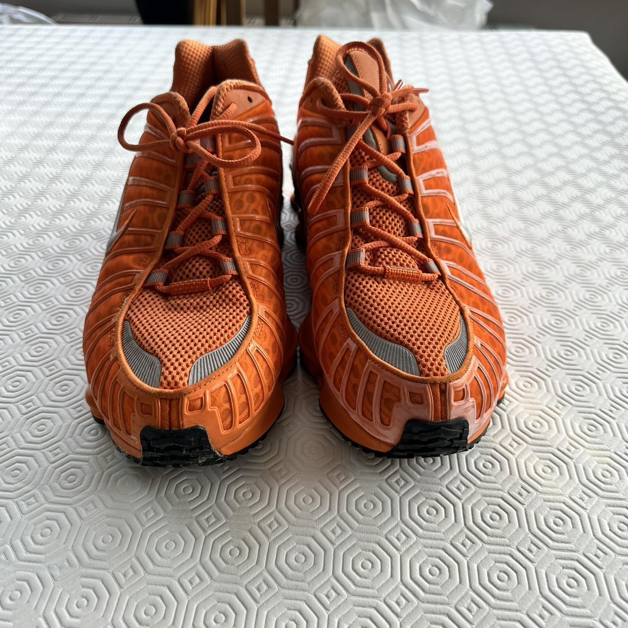 mens nike shox orange