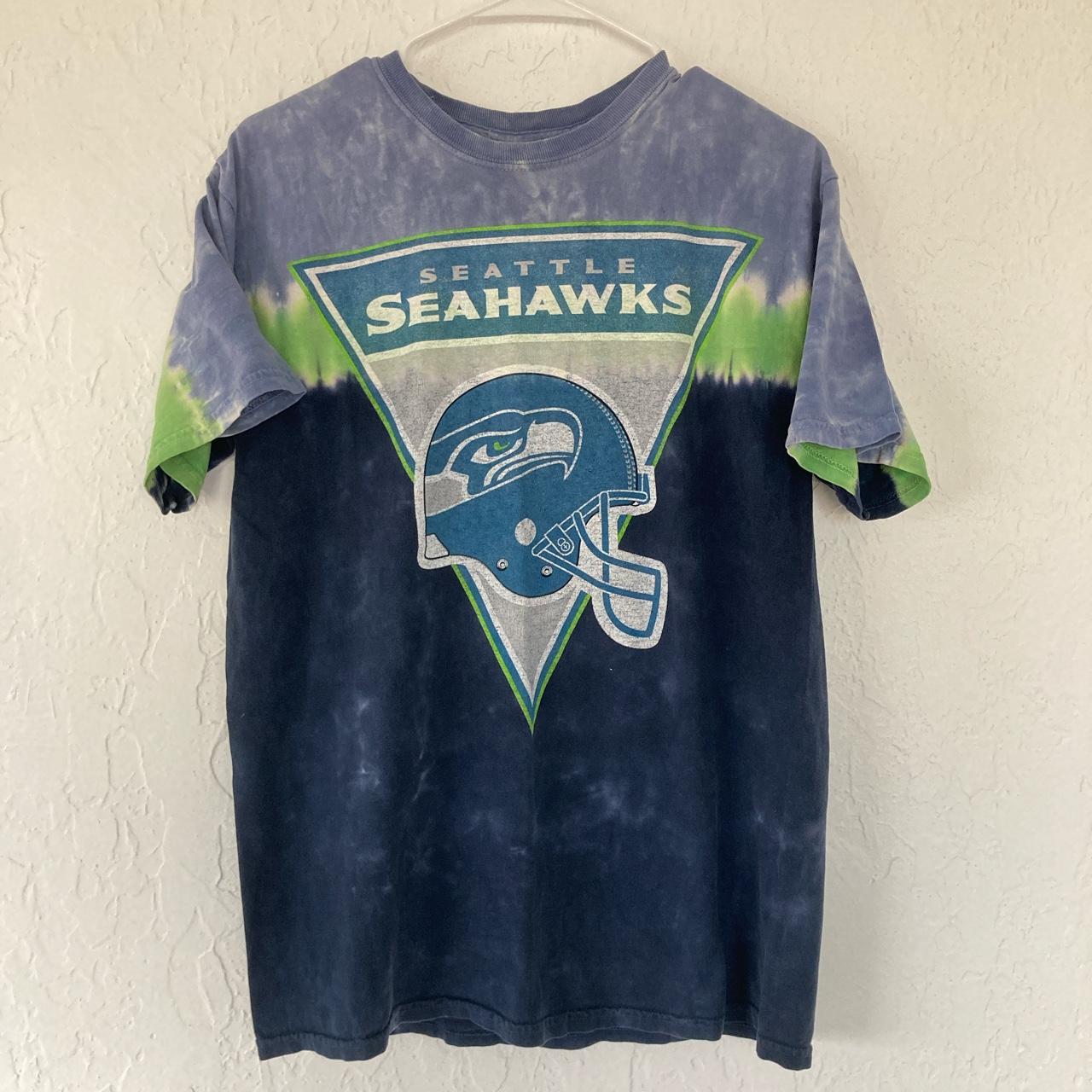 Seattle Seahawks Vintage Tie Dye T Shirt . . . L-XL - Depop