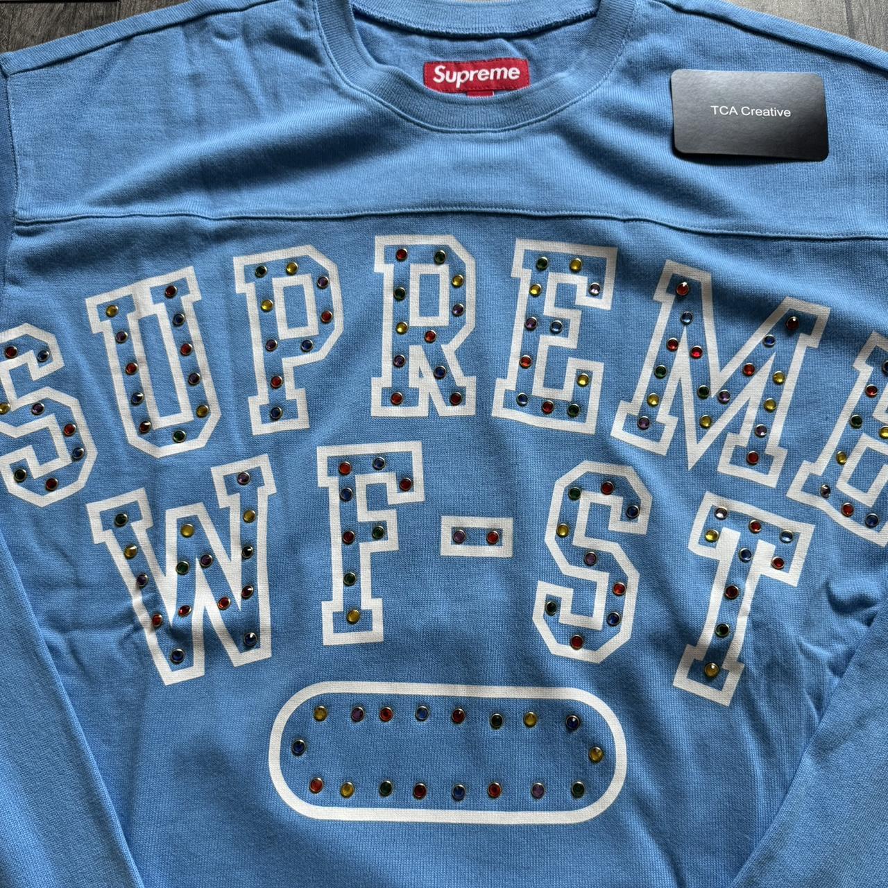 Supreme Athletic Studded L/S Top “Blue” - L SOLD/XL | Depop Supreme Athletic Studded L/S Top “Blue” - L SOLD/XL | Depop